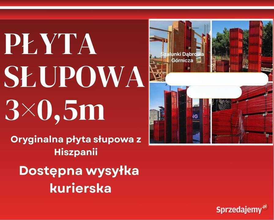 Płyta słupowa 3x05m szalunek Wolbrom