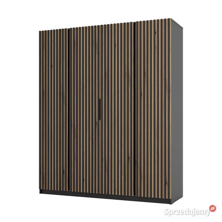 Wysoka szafa z lamelami 4 kolory szybka wysyłka 239cm Szafy i garderoby