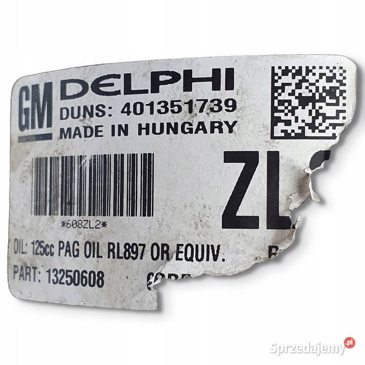 SPRĘŻARKA KLIMATYZACJI KOMPRESOR Opel Mokka 14 T Chełm