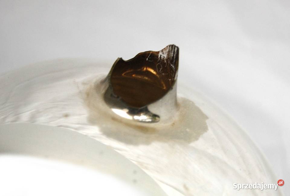 Stara bombka szklana srebrna ręcznie malowana Lublin sprzedam