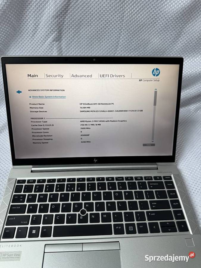Laptop HP G8 845 AMD ryzen 3 Pro 5450U 16GB RAM Kraków