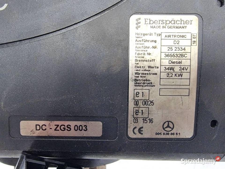 WEBASTO DAIMLERCHRYSLER ATEGO 824 252334 Lipno sprzedam