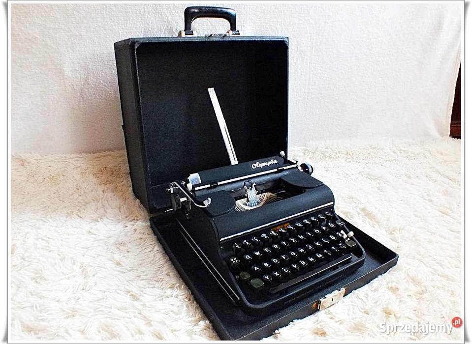 Stara zabytkowa maszyna do pisania Olympia z lat lubuskie Żary