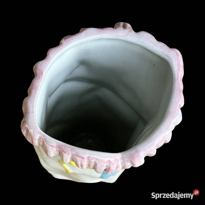 Wazon Gabbianelli Włochy lata 70 ręcznie Porcelana i szkło mazowieckie
