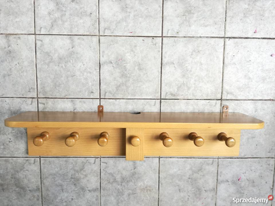 Dwa nietypowe drewniane ręcznie robione wieszaki 15cm Warszawa