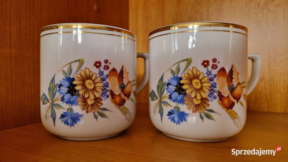 Porcelanowe kubki retro Czechosłowacja Cieszyn sprzedam