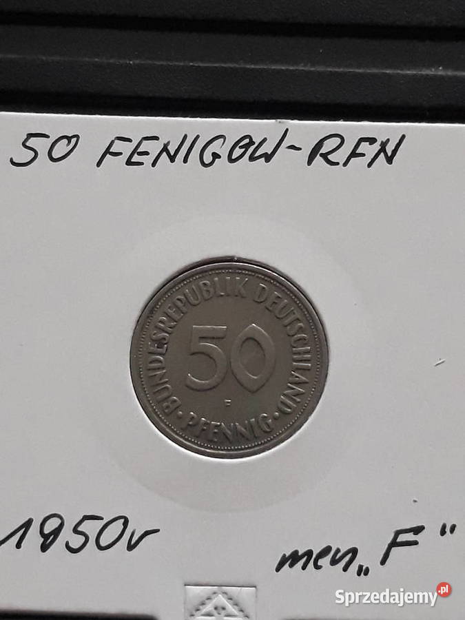 50 Fenigów RFN 1950 r men F i G Konin sprzedam