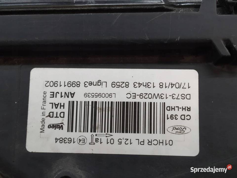 LAMPA PRZÓD PRAWA EU SOCZEWKA H7 DS7313W029EC osobowe