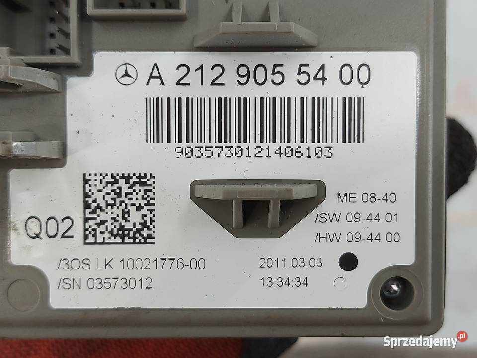 MERCEDES W212 11r stacyjka kluczyk A2129055400 Kielce