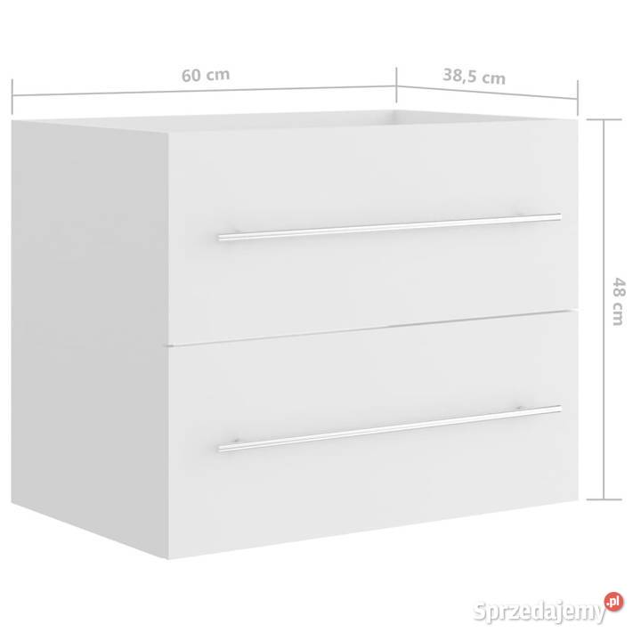 Szafka pod umywalkę biała 60x385x48 WM804692 Pozostałe Warszawa