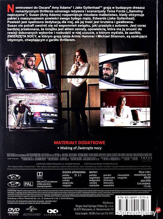 ZWIERZĘTA NOCY AMY ADAMS Kalisz sprzedam