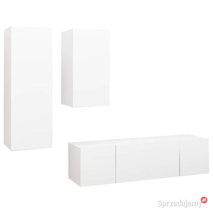4cz zestaw szafek TV biały materiał sprzedam