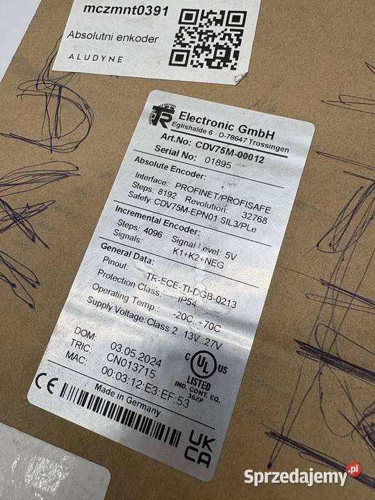 TR Electronic CDV75M00012 Encoder Pozostałe Warszawa sprzedam