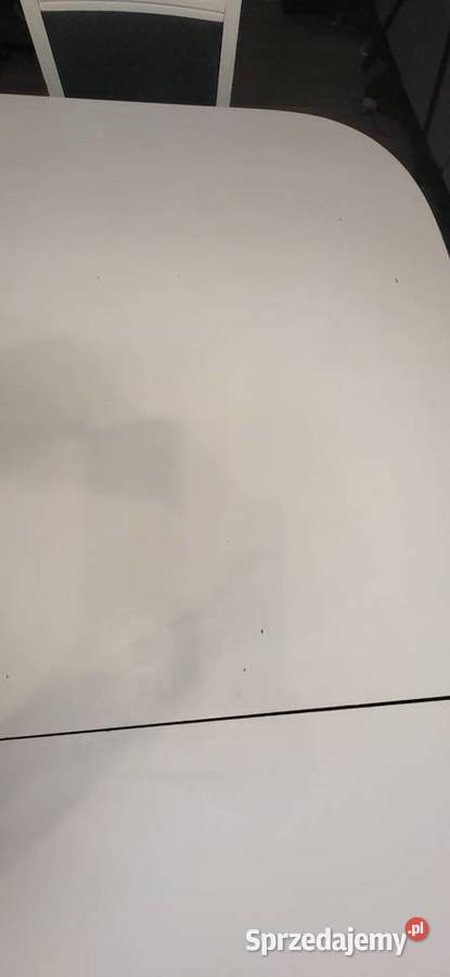 Stól rozkladany 100x400 bialy z 10 krzesłami Stoły podkarpackie Dębica