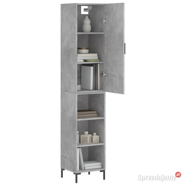 Wysoka szafka szarość betonu 345x34x180 Warszawa sprzedam