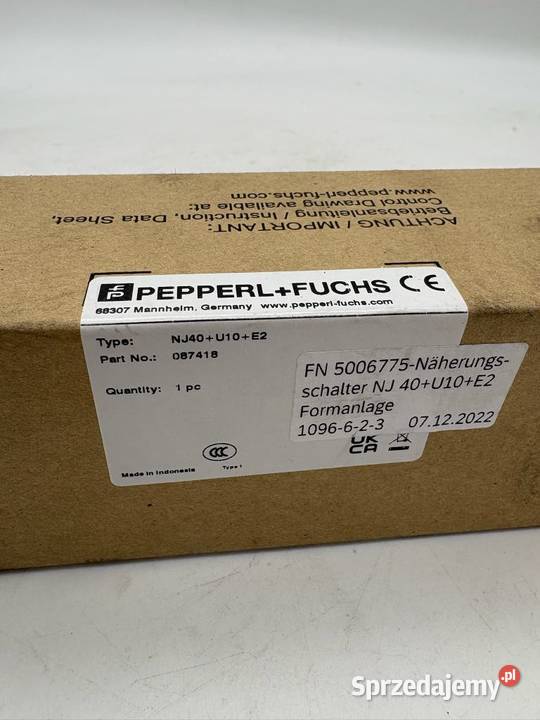 Pepperl Fuchs NJ40U10E2 087418 Czujnik Warszawa sprzedam