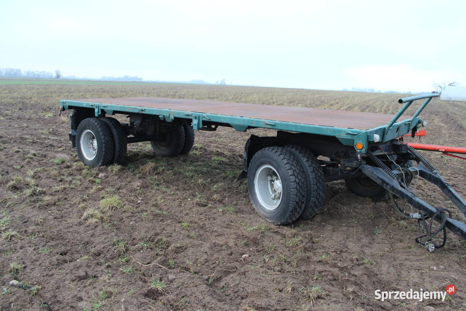 Przyczepa SZAP 8352 do bel platforma laweta nieuszkodzony Dryga