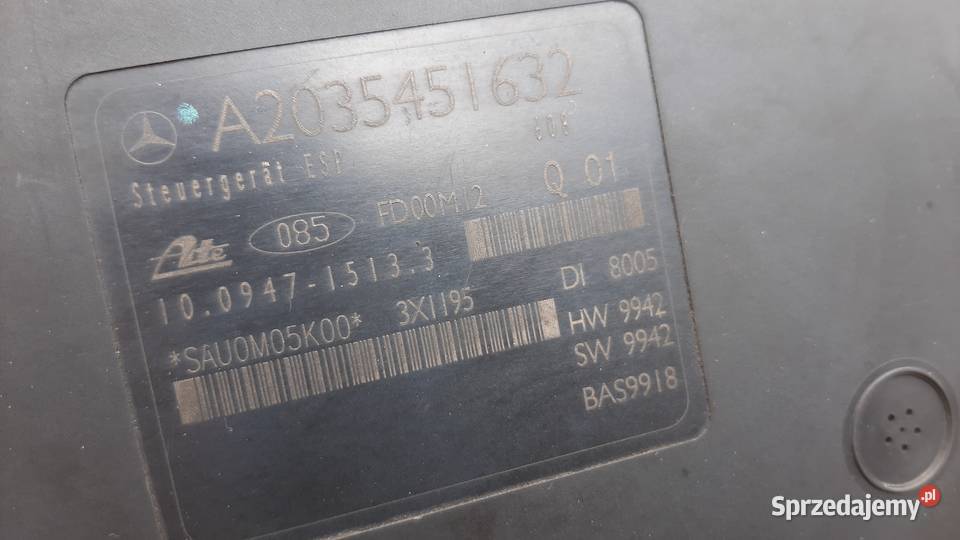 pompa sterownik ABS ESP Mercedes C w203 Układ ABS i ESP Dębno