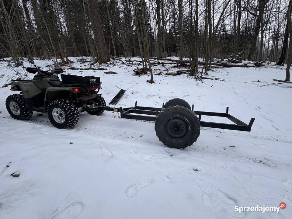Przyczepka do quada traktorka solidna Z hamulcem Pcim
