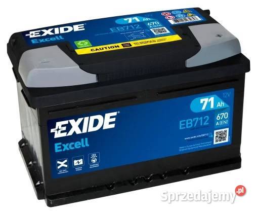 Akumulator Exide Excell 71Ah 670A EN PRAWY PLUS Zgierz sprzedam
