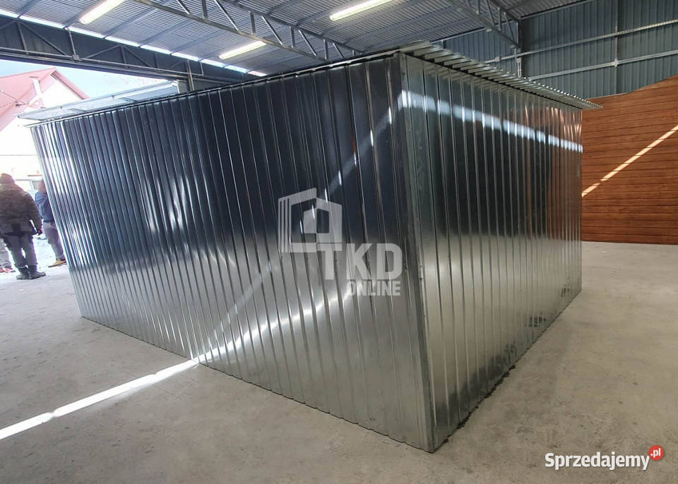 Garaż blaszany 3x5m brama dwuskrzydłowa ocynk Kościerzyna