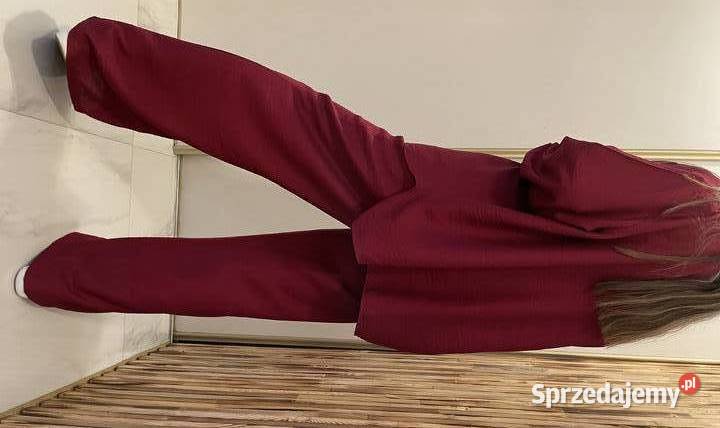 Mega modny damski komplet bordo Premium jakość Krotoszyn sprzedam