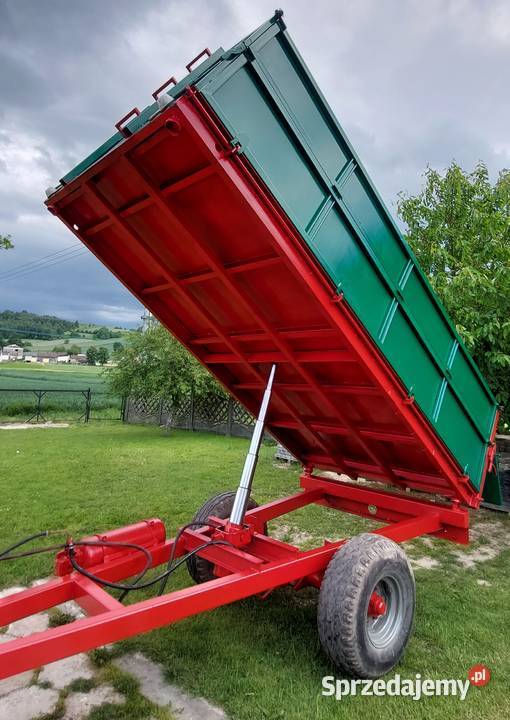 Przyczepa jednoosiowa wywrotka 3 strony Przyczepy rolnicze śląskie Pilica