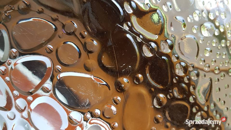 Duży talerz patera Kocie Łby Ząbkowice szkło PRL sprzedam