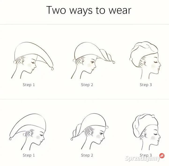 Ręcznik do włosów Turban Szybkoschnący Jasno Płock