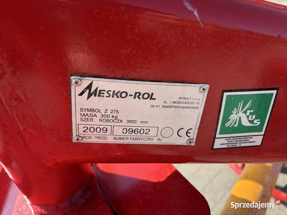 Przetrząsaczo zgrabiarka Mesko Rol Z 275 Myszyniec