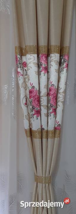 Zasłony bukiet róż