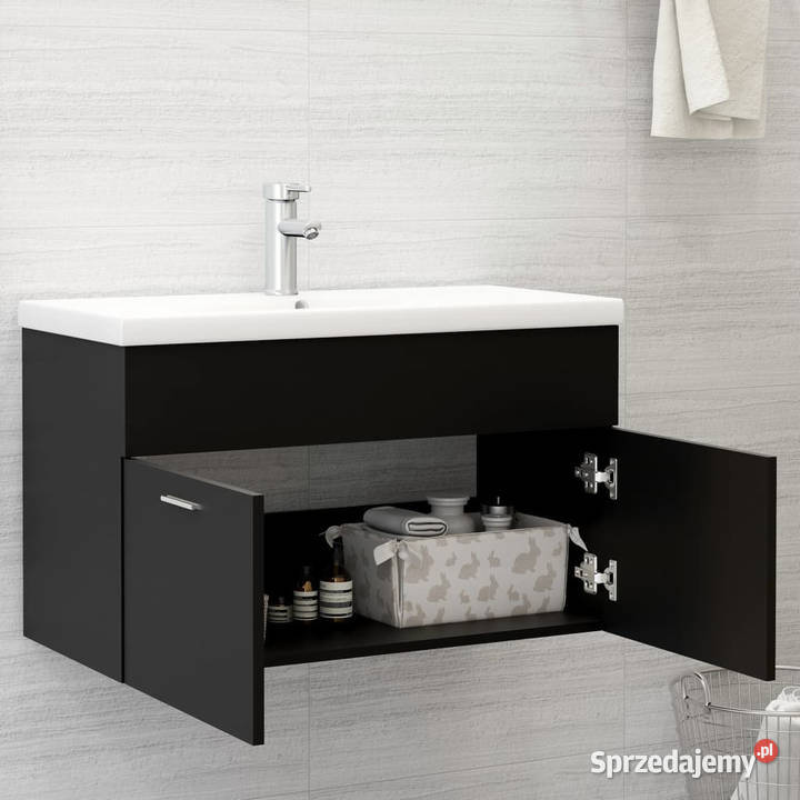 Szafka pod umywalkę czarna 80x385x46 WM804657 Pozostałe sprzedam