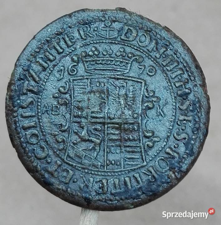Stary guzik 13 thaler 1670 Niemcy Saksonia Tomaszów Mazowiecki