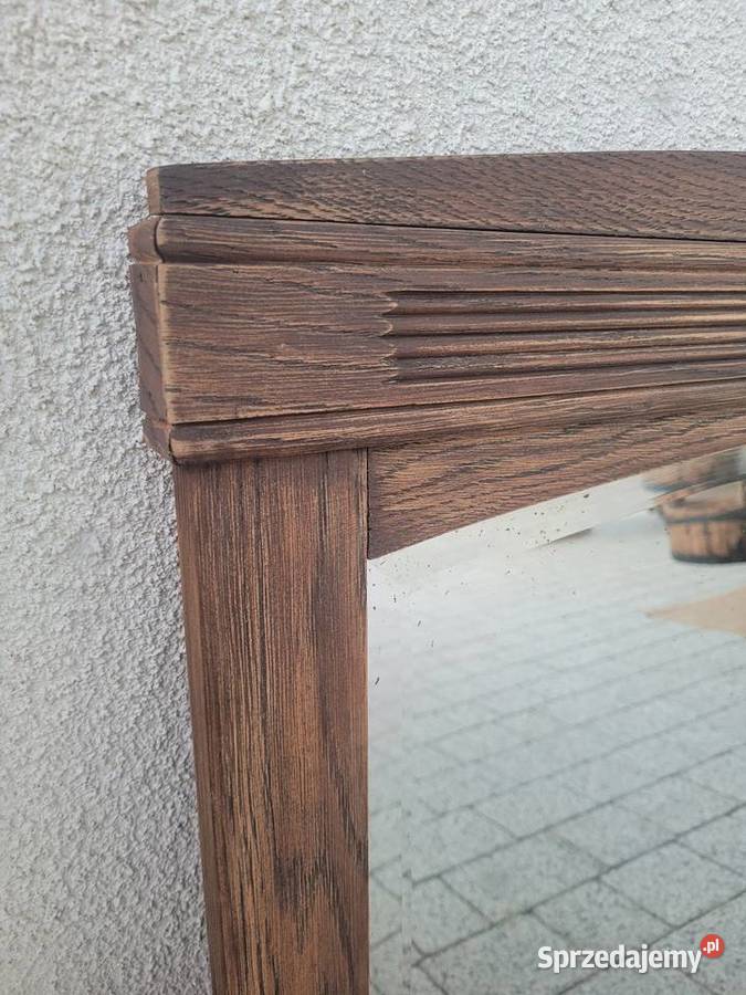 Lustro vintage dębowa rama Osielsko