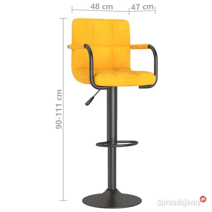 vidaXL Stołki barowe 2 tapicerowane aksamitem Hokery Warszawa