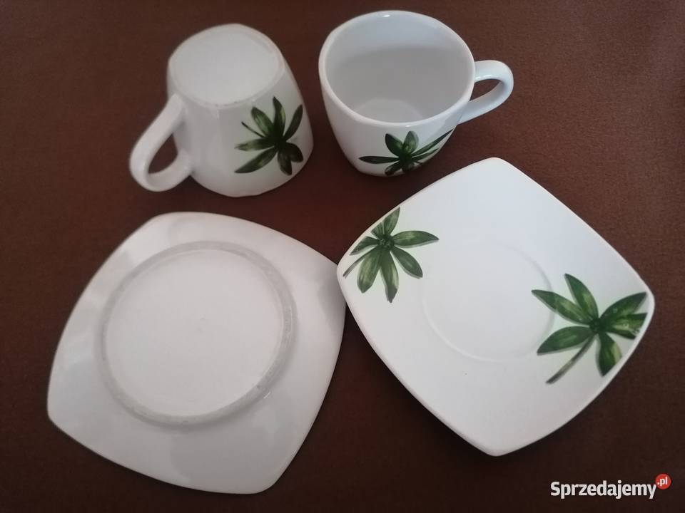 Filiżanki do kawy i herbaty z palmąCeramiczne z Łódź