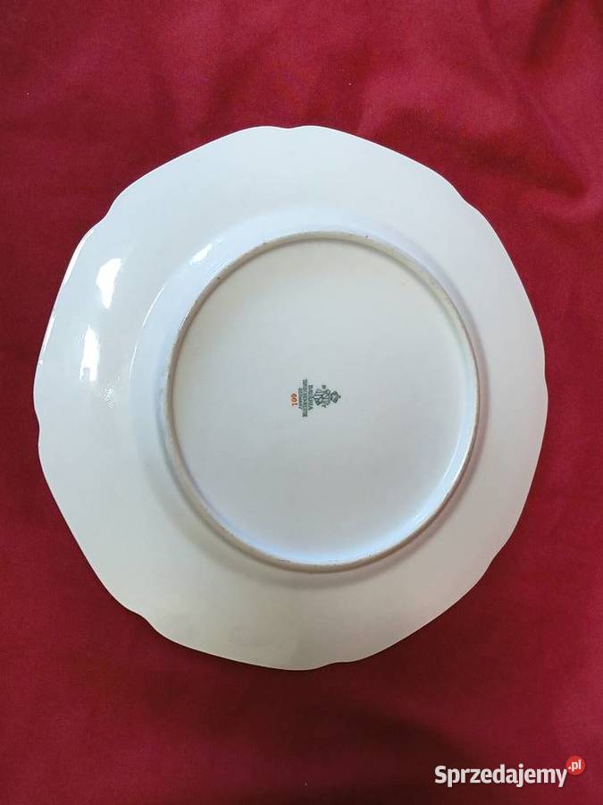 Porcelanowy talerz Tirschenreuth Bavaria kwiaty Chorzew