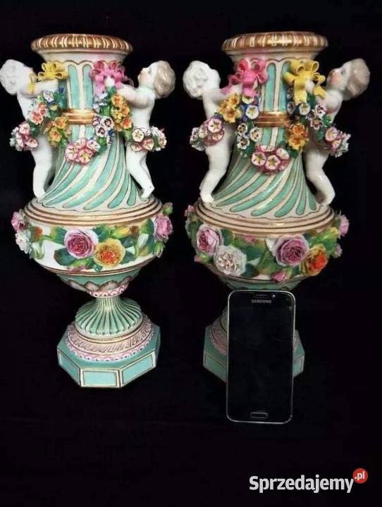 Amfora wazon z XIX w Sevres Meissen