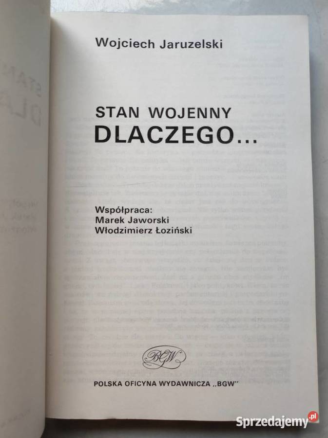 Stan wojenny dlaczego Wojciech Jaruzelski Rok wydania 0 Kielce