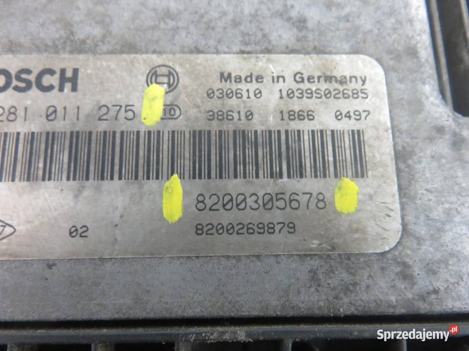 STEROWNIK RENAULT SCENIC II 19 DCI 0281011275 osobowe małopolskie