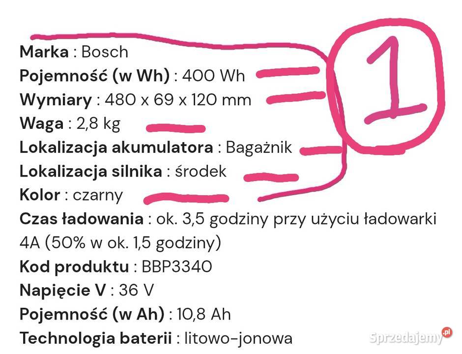 Bateria Akumulator Bosch PowerPack 400Wh SMART Łódź