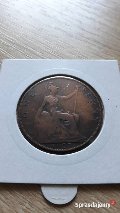 1 Pens 1907 rEdward VII WBrytania rzadkość Konin