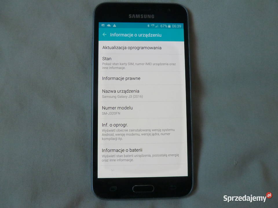 telefon Samsung J 3 2016 r z ładowarką Warszawa