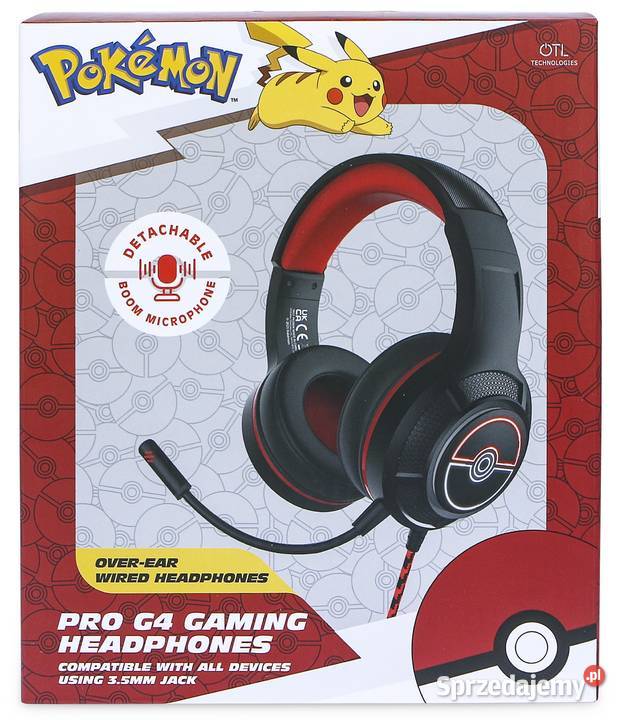 Pokemon Słuchawki Gamingowe Nauszne Przewodowe Mogilany