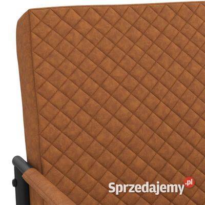 vidaXL Krzesło wspornikowe matowy brąz sztuczna Fotele Warszawa