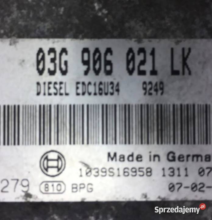 KOMPUTER STEROWNIK SILNIKA SEAT LEON II 2 19 TDI Działoszyce