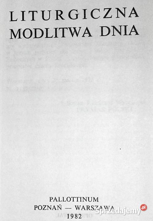Liturgiczna Modlitwa Dnia ks Stanisław Chełm sprzedam