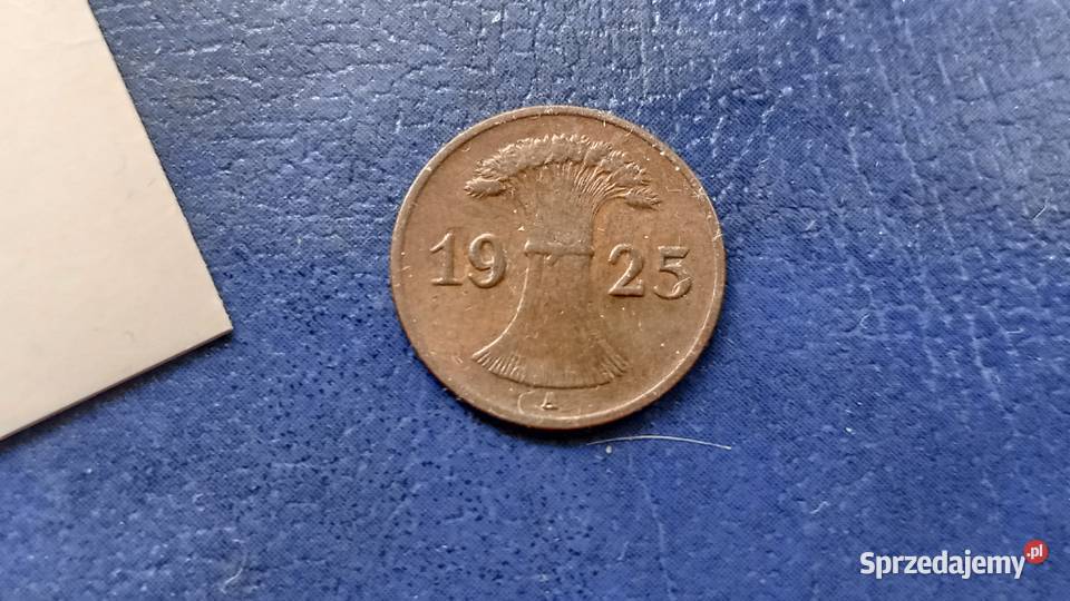 Stare monety 1 pfennig 1925 A Niemcy Lesko
