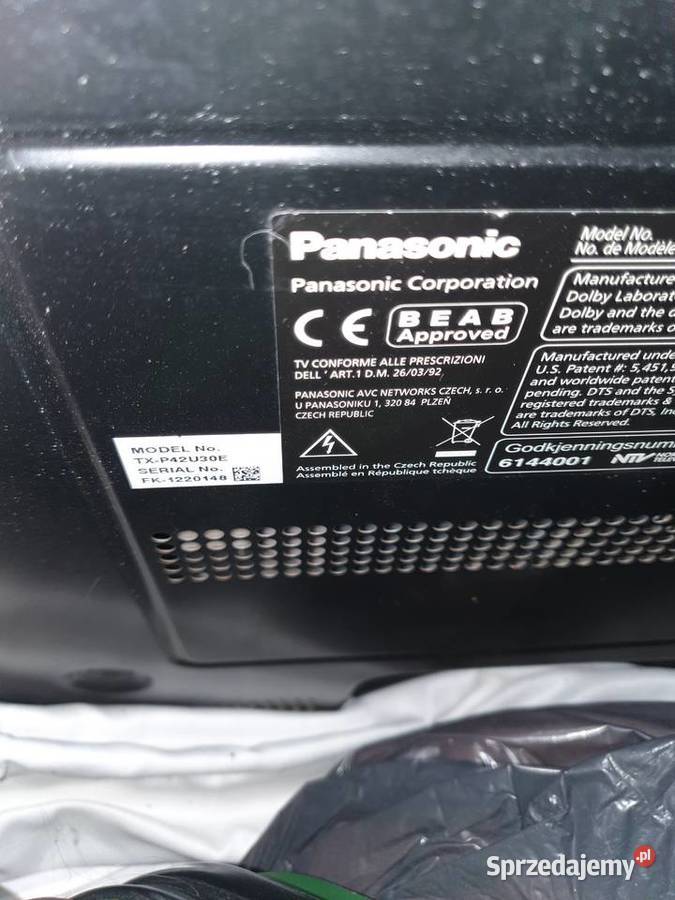 Telewizor Plazmowy Panasonic VIERA 42 Full HD Plazma Podanin sprzedam