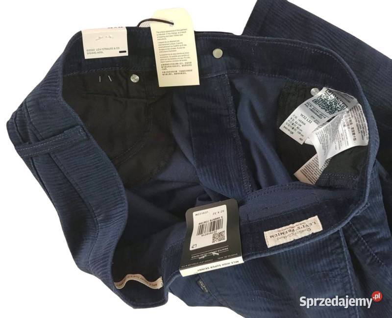 Damskie sztruksy Levis Mile rurki wysoki stan śląskie Tarnowskie Góry sprzedam